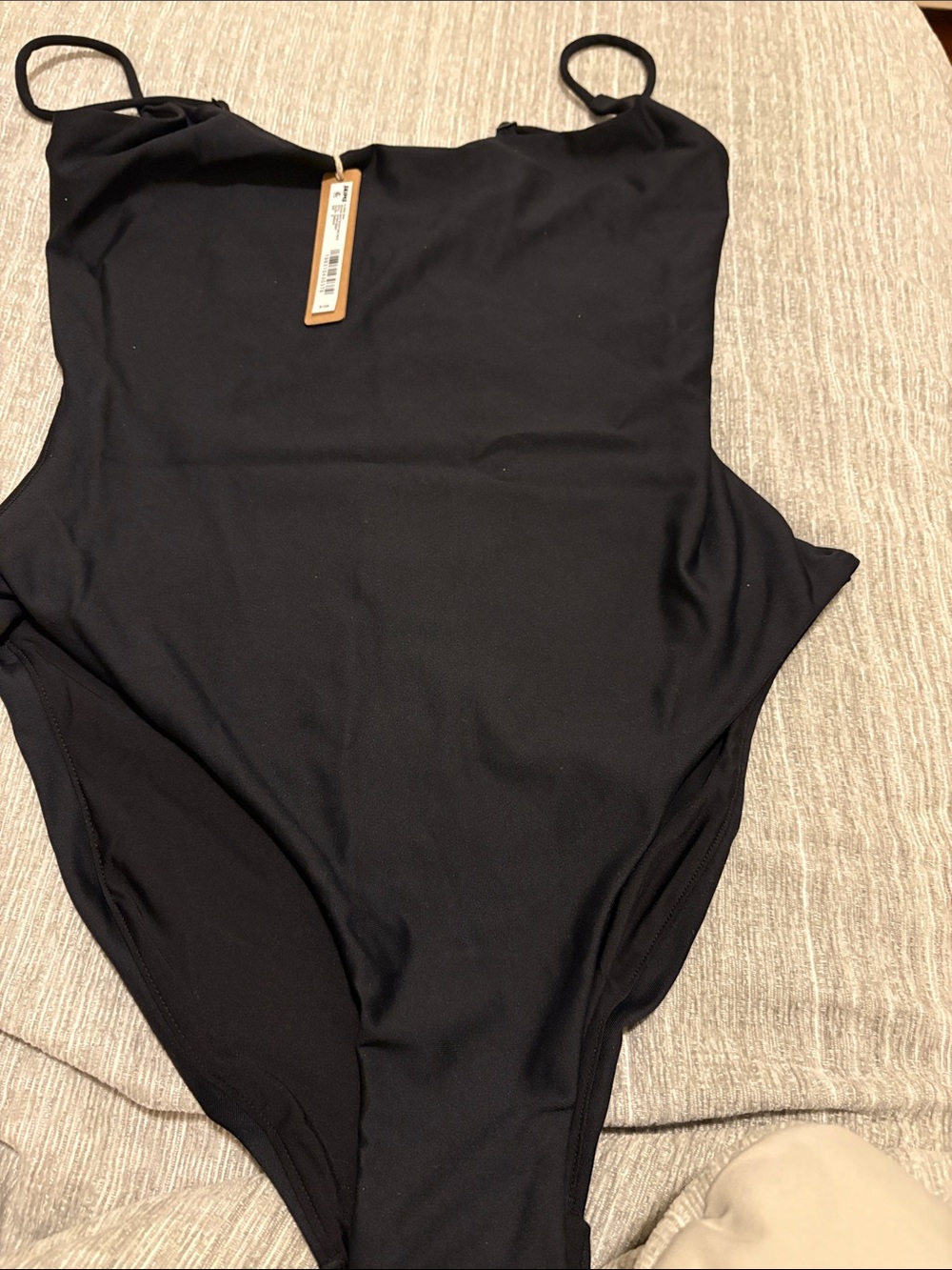 SKIMS Black Minimalist One-Piece
